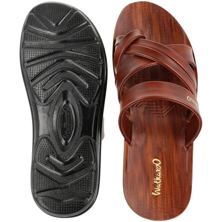 WALKAROO W5687 Mens Sandals for dailywear and regular use for Indoor & Outdoor - Drak Brown
