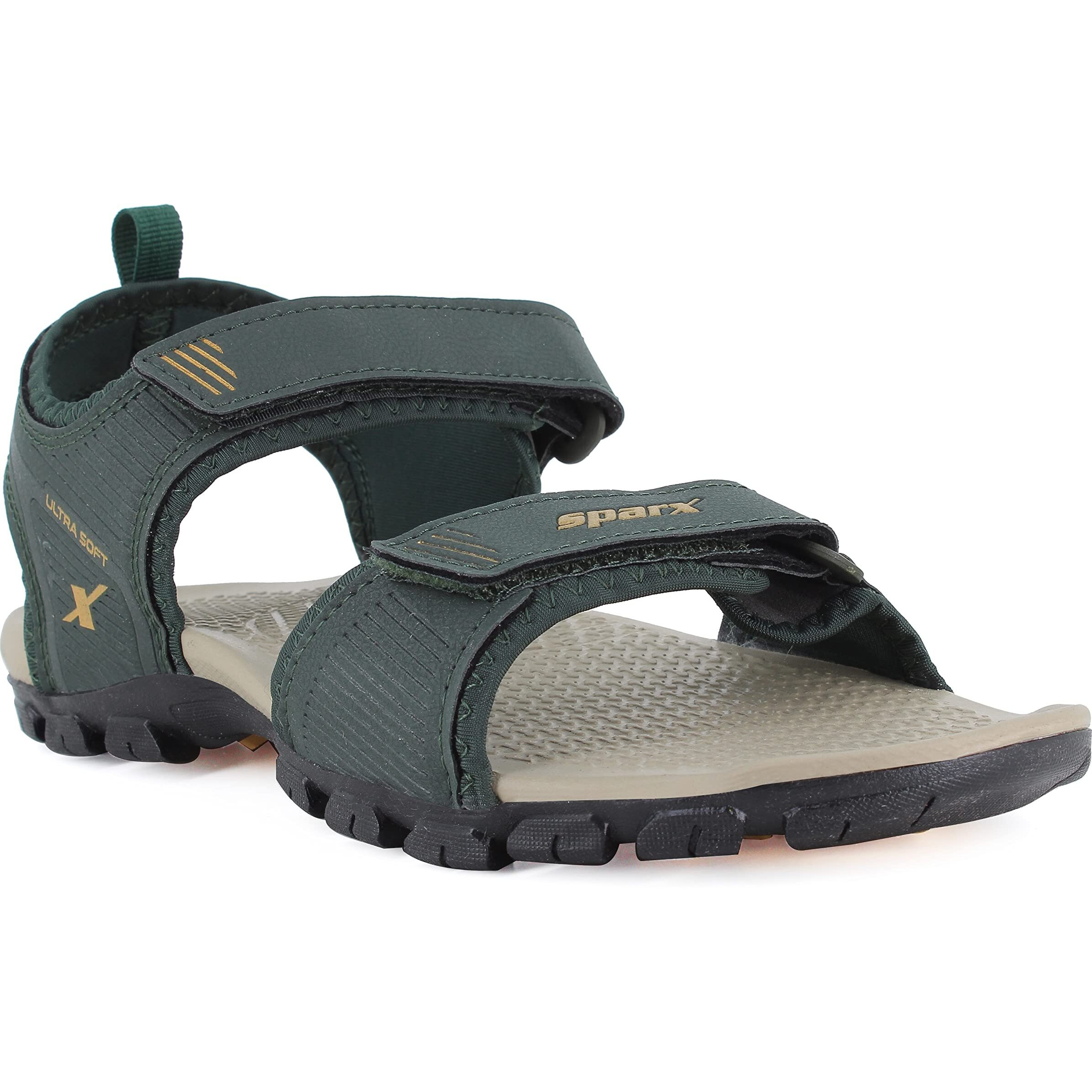Sparx Men SS-561 Forest Green Golden Floater Sandals (SS0561GGFGO0008)
