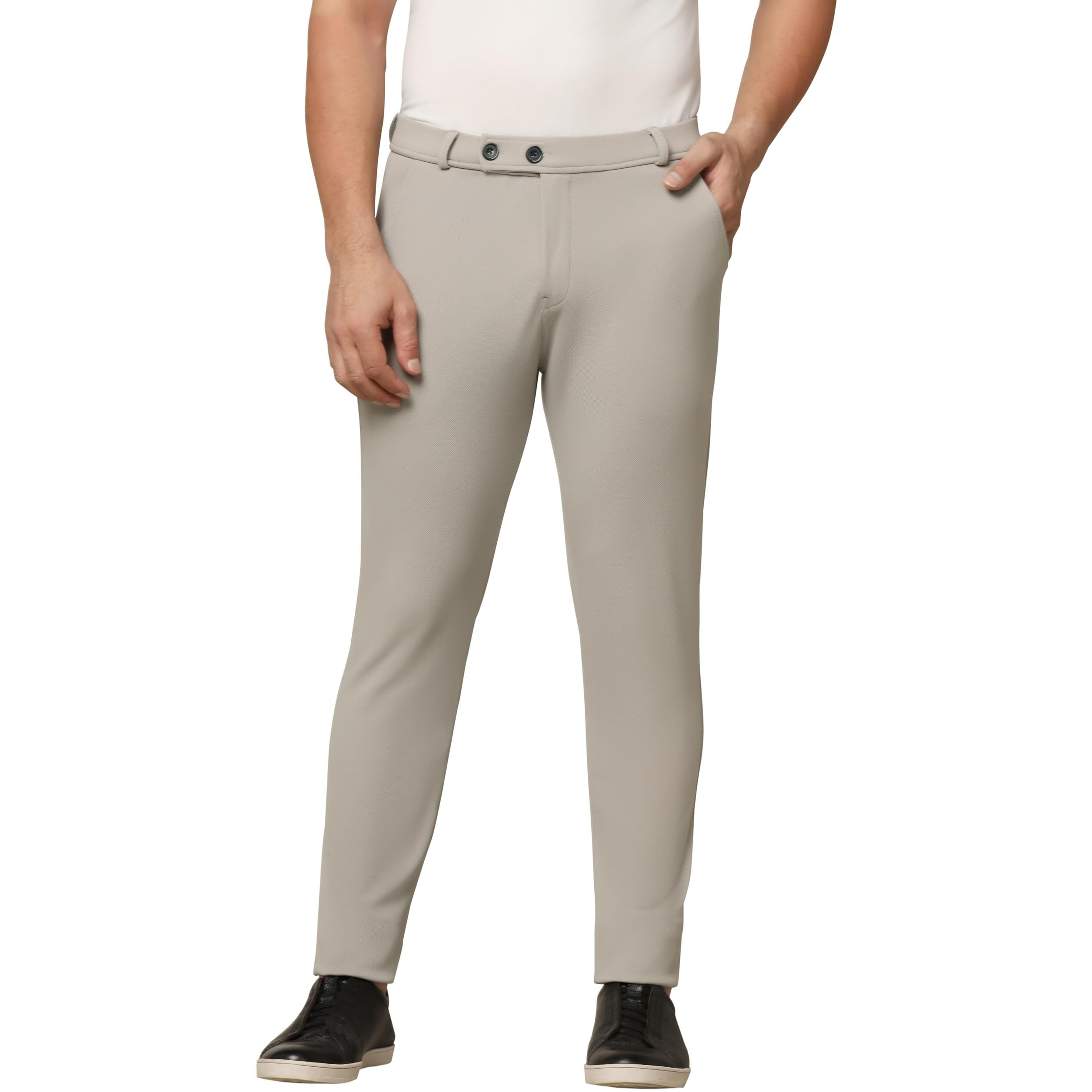 TOPLOT Men's Regular Fit Causal Trouser (Trouser-5068-Light Grey-36)