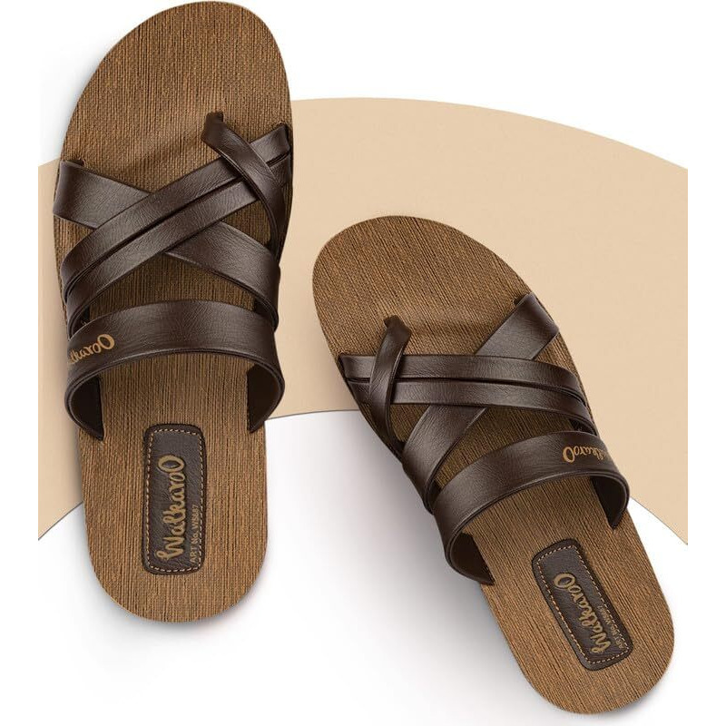 WALKAROO W5687 Mens Sandals for dailywear and regular use for Indoor & Outdoor - Brown