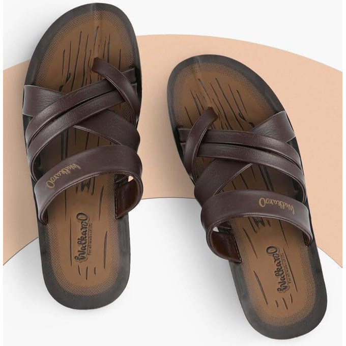 WALKAROO W5687 Mens Sandals for dailywear and regular use for Indoor & Outdoor - Special Brown