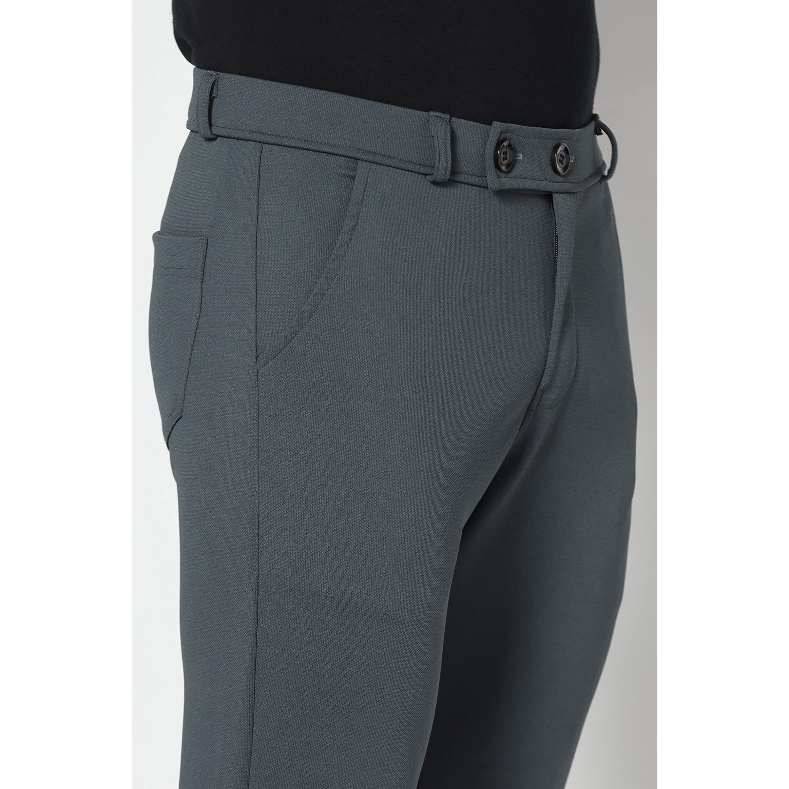 TOPLOT Men's Regular Fit Causal Trouser (Trouser-5068-Teal-28)