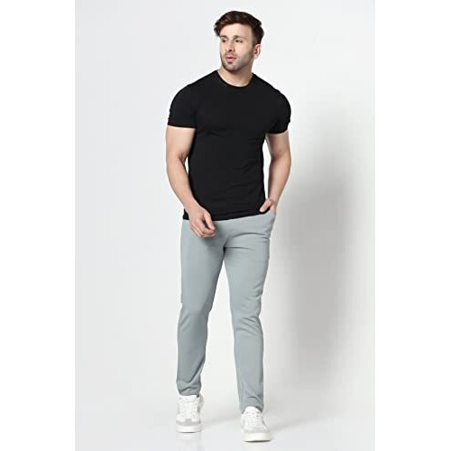 TOPLOT Men's Regular Fit Causal Trouser (Trouser-5068-Grey-38)