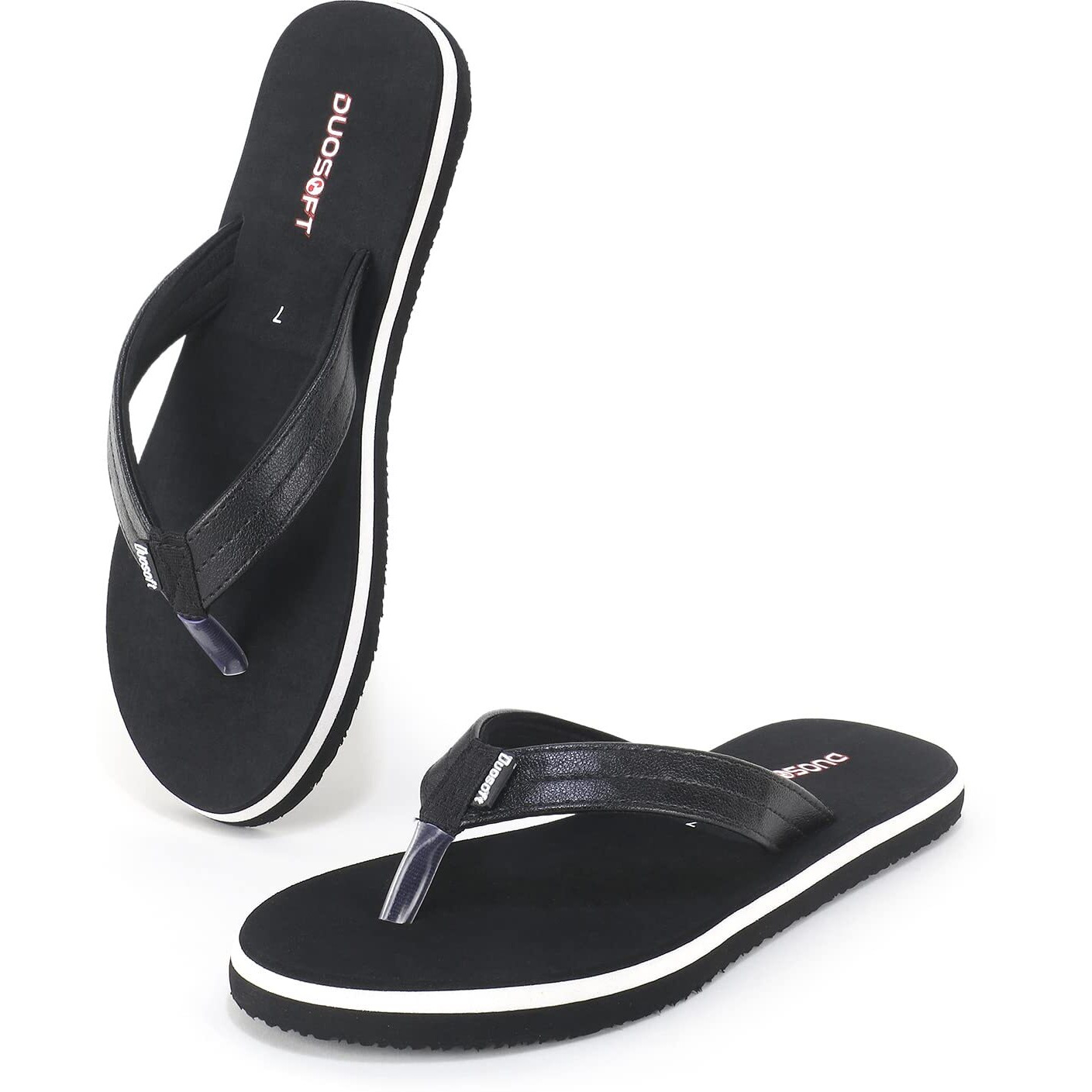 Doctor Walk Flip Flop for Men | Soft Comfortable | Breathable | Fashionable | Stylish | Trendy | Super soft | Lightweight | Anti-Slip Sole | Indoor & Outdoor | (DW-14) (Black-07)