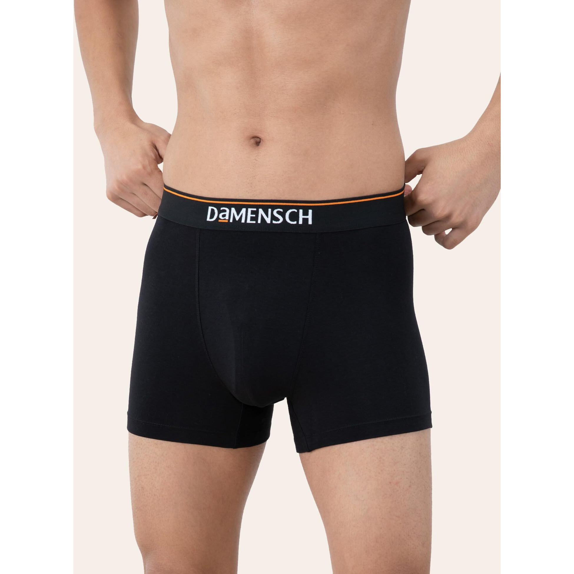 DAMENSCH Men's Deo-Cotton Deodorizing Trunk- Pack of 1- Sweet Black- XX-Large