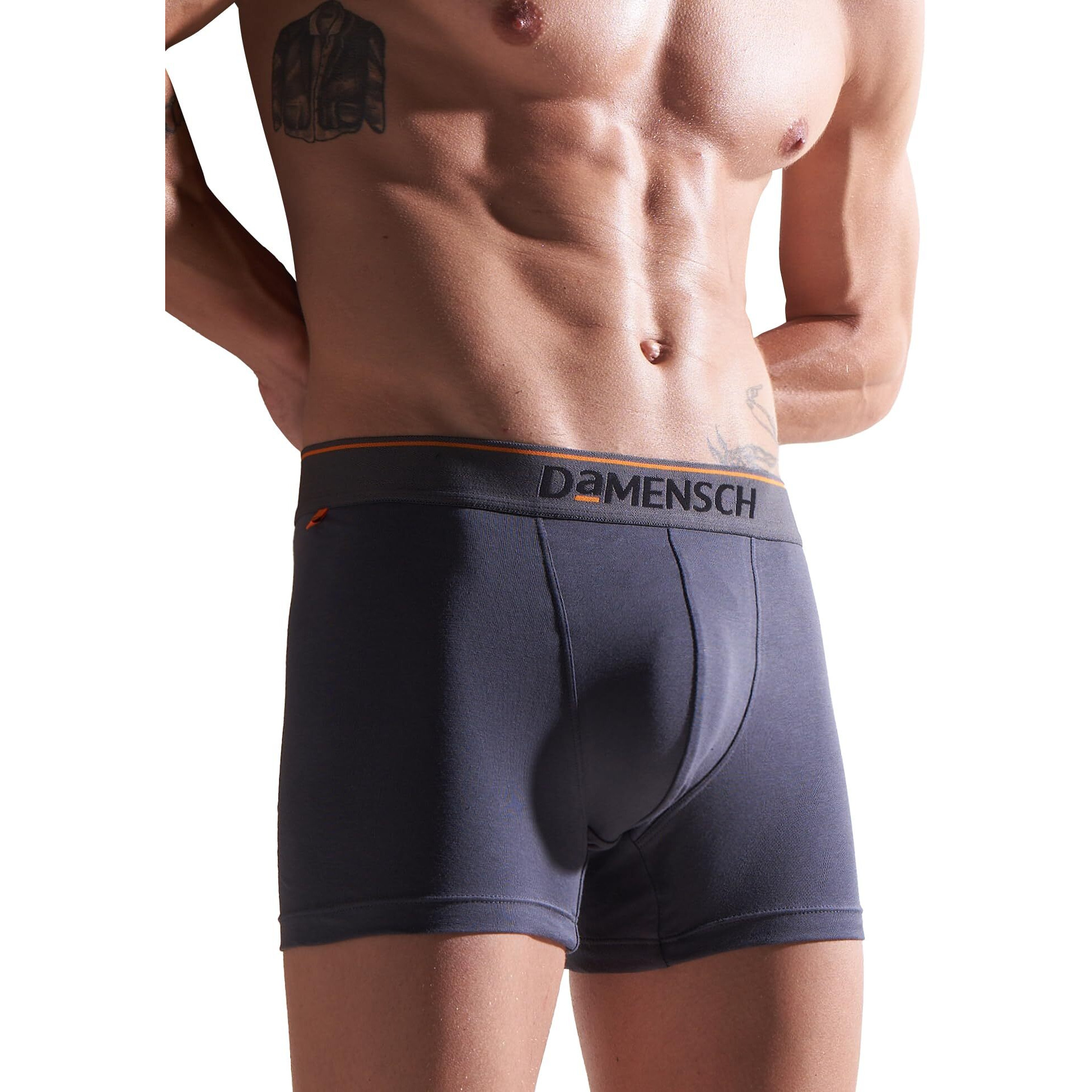 DAMENSCH Deo-Cotton Men's Anti-Bacterial Moisture-Free Cotton Solid Trunks-Charcoal Dust-Pack of 1-Small