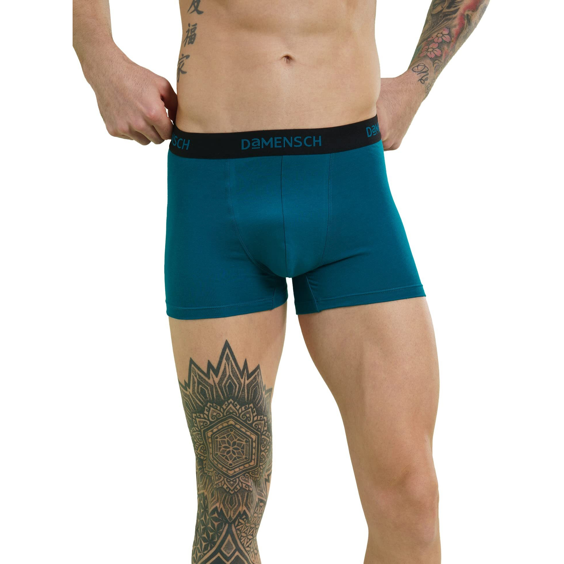 DAMENSCH Mens Premium Cotton Solid Trunks ReFRSH Single of Peppermint Powered-Pack of 1-Sailor Blue-X-Large