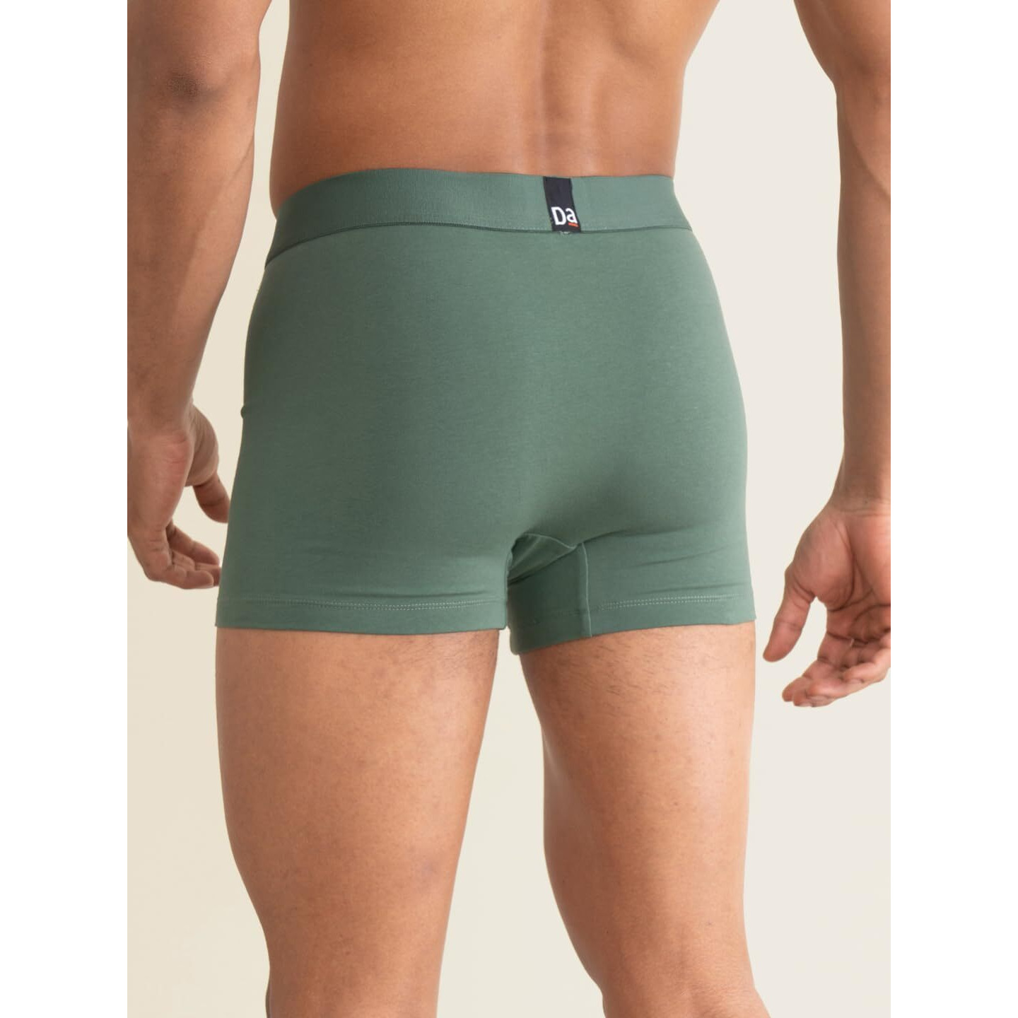 DAMENSCH Men's Deo-Cotton Deodorizing Trunks- Pack of 1- Ivy Green- Small