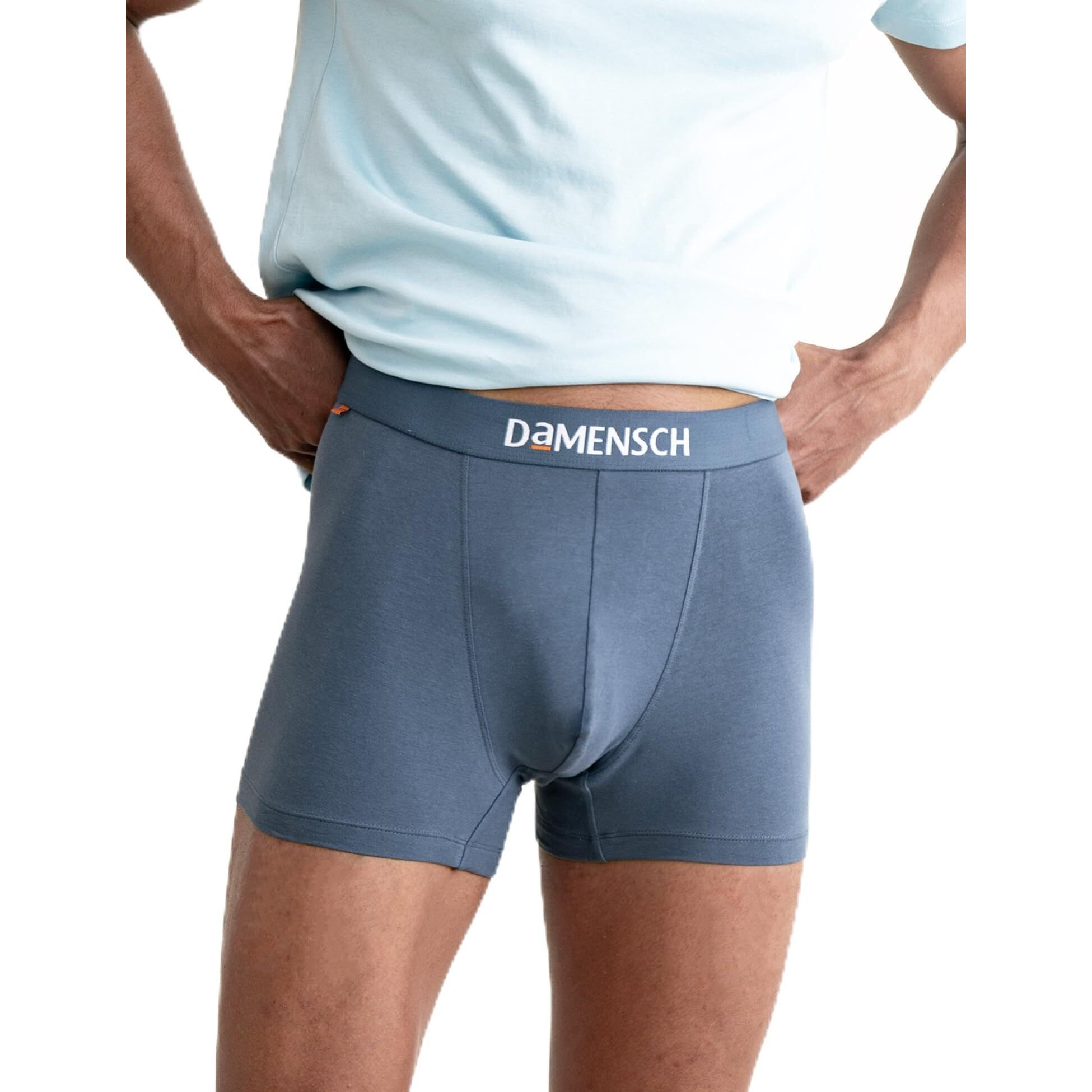 DAMENSCH Men's Deo-Cotton Deodorizing Trunks- Pack of 1- Marble Blue- XX-Large