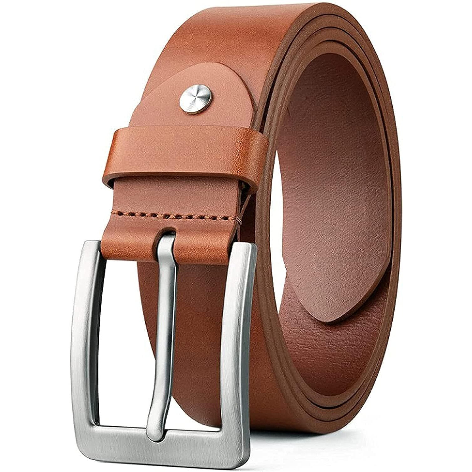CREATURE Formal/Casual Tan Color Genuine Leather Belts For Men (Length- 46 inches||40MM||BL-042-TAN)