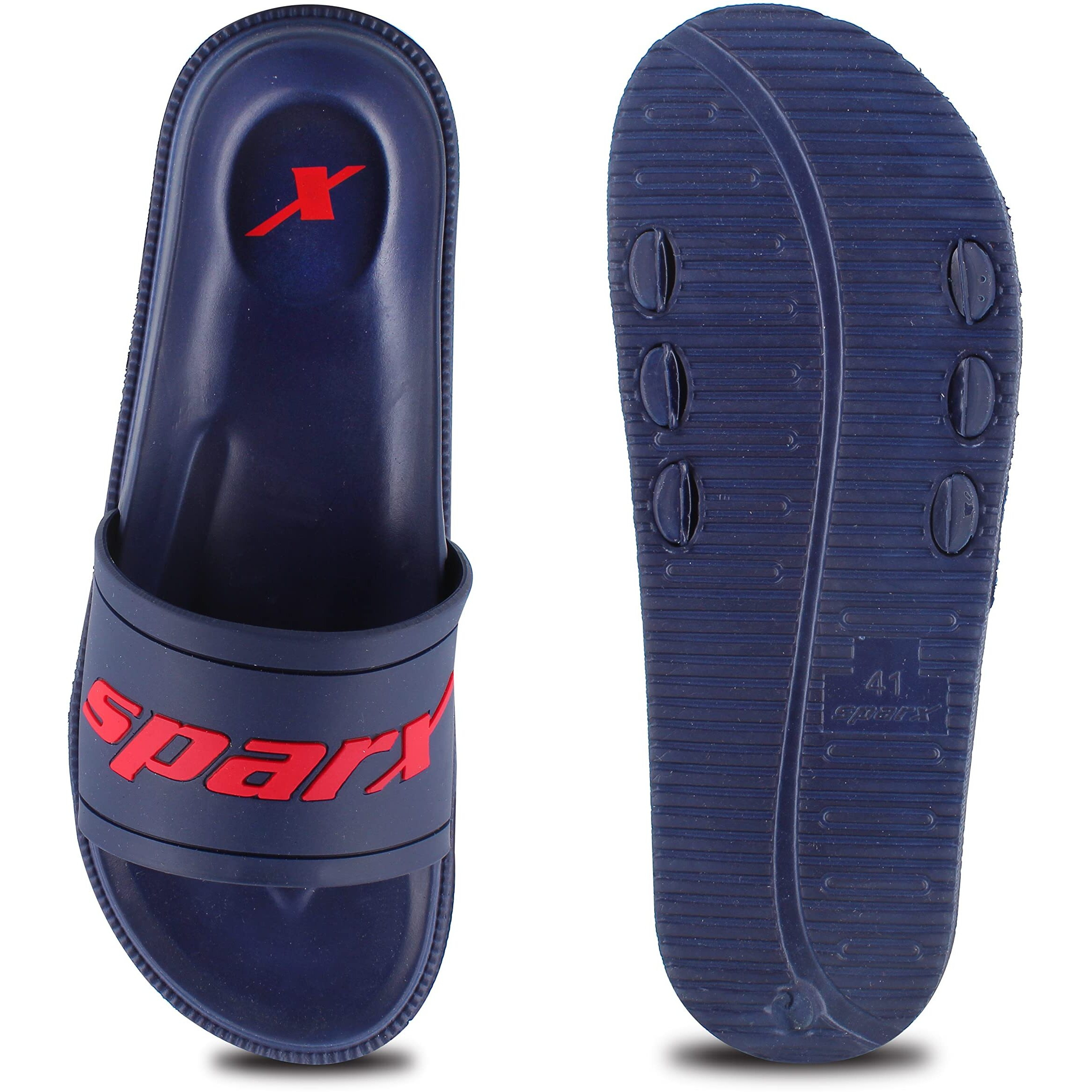 Sparx Men SFG-2101 Navy Blue Red Flip Flops (SF2101G_NBRD_0009)