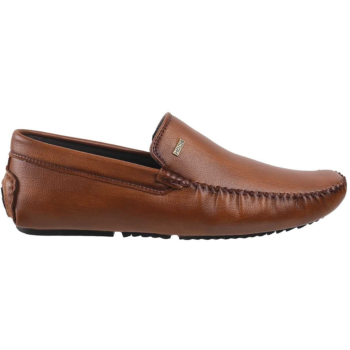 Mochi Mens Leather Tan Loafers (Size (9 UK (43 EU))