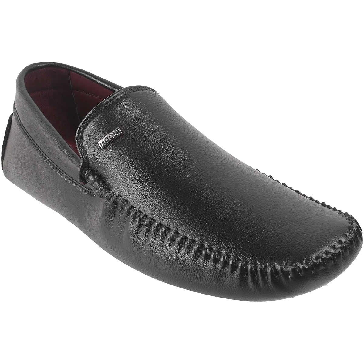 Mochi Men's Black Formal and Casual Stylish Faux Leather Loafer Shoes UK/9 EU/43 (71-8490)