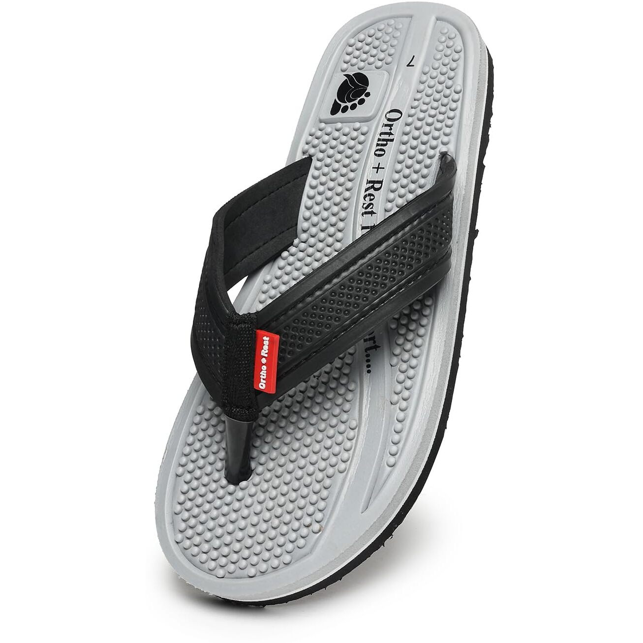 Ortho + Rest Doctor Orthopedic Slippers for Men | Anti-Skid Flip Flops with Acupressure Massage Footbed | Extra Soft and Comfortable Doctor-Recommended Chappal for Pain Relief