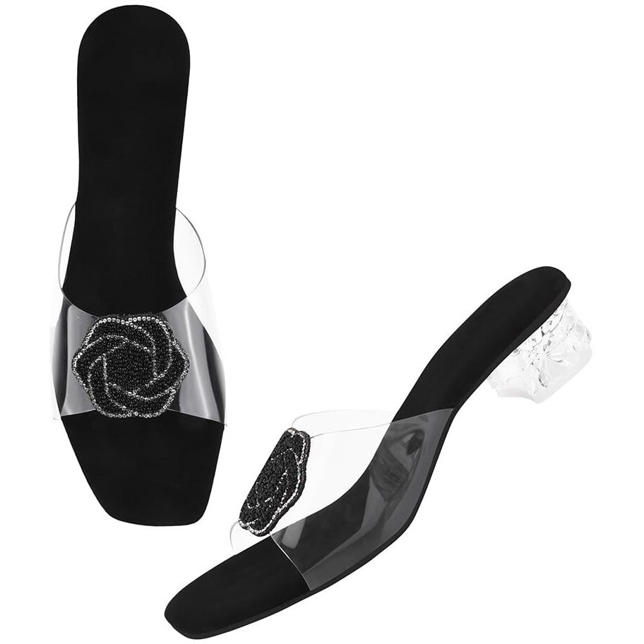 SilverArrow Womens Breezy Cove Black Heeled Sandal_7 UK (4nahl1131)