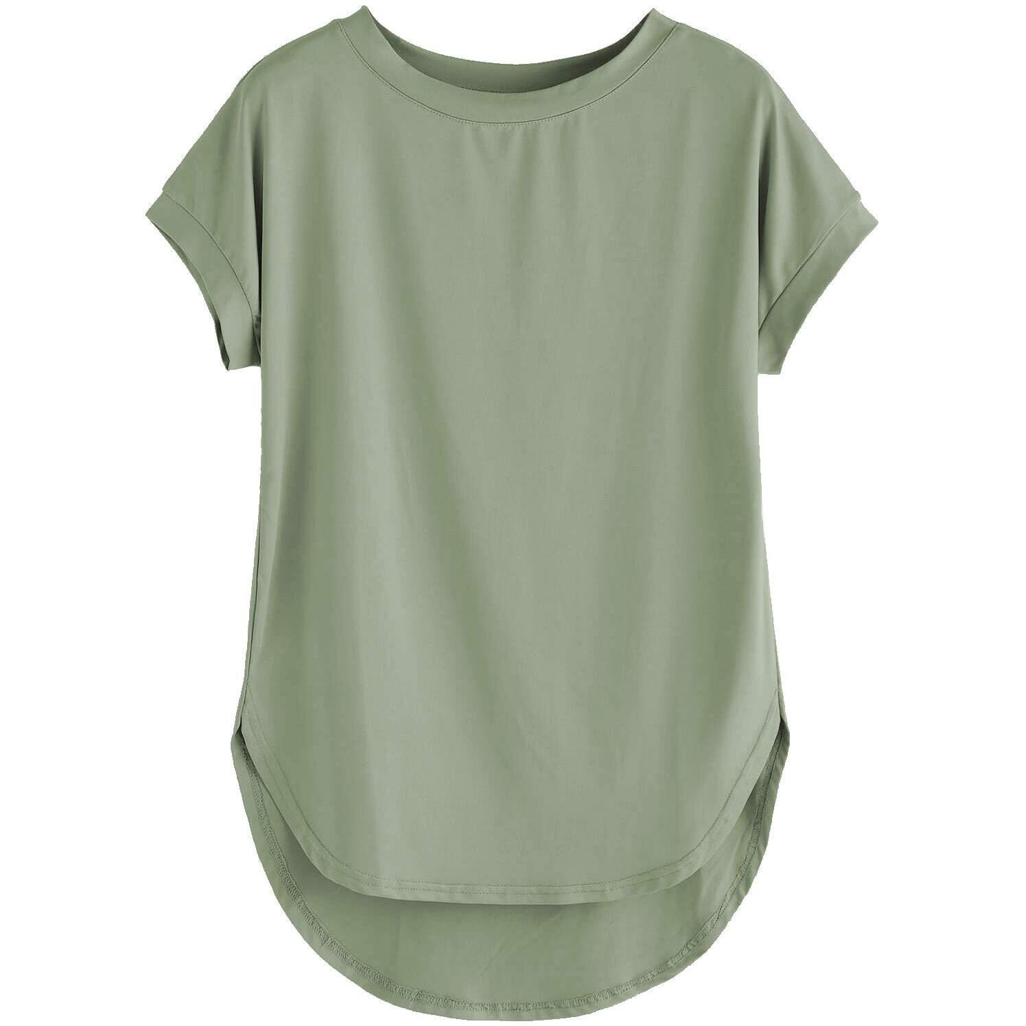 Fabricorn Women's T-Shirts (CMB01_Blk_SageGrn_UpDown_XL_Black & Sage Green_X-Large)