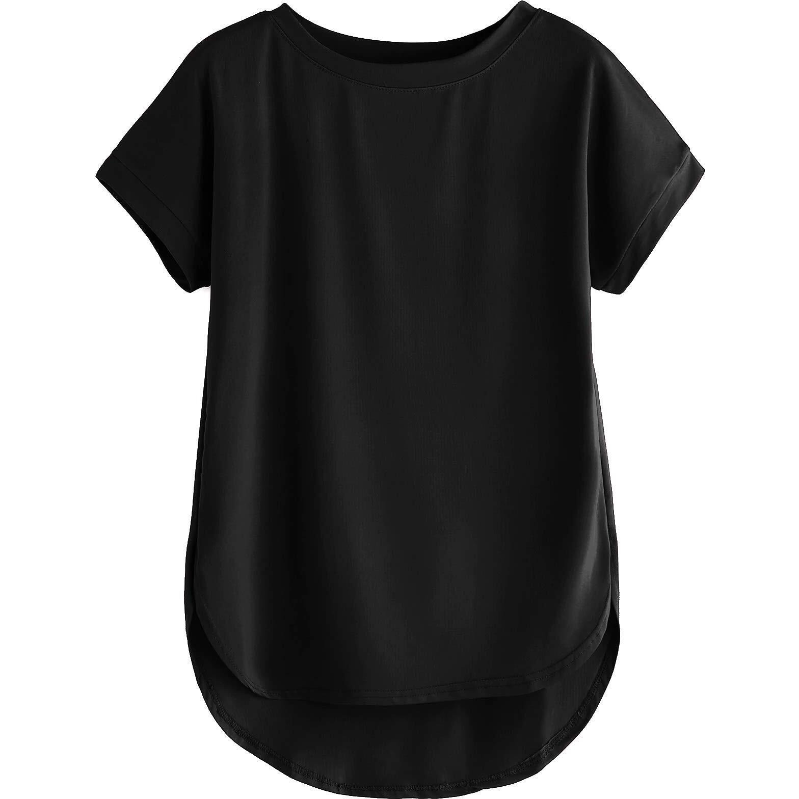 Fabricorn Women's T-Shirts (CMB01_Blk_Wine_UpDown_XL_Black & Wine_X-Large)