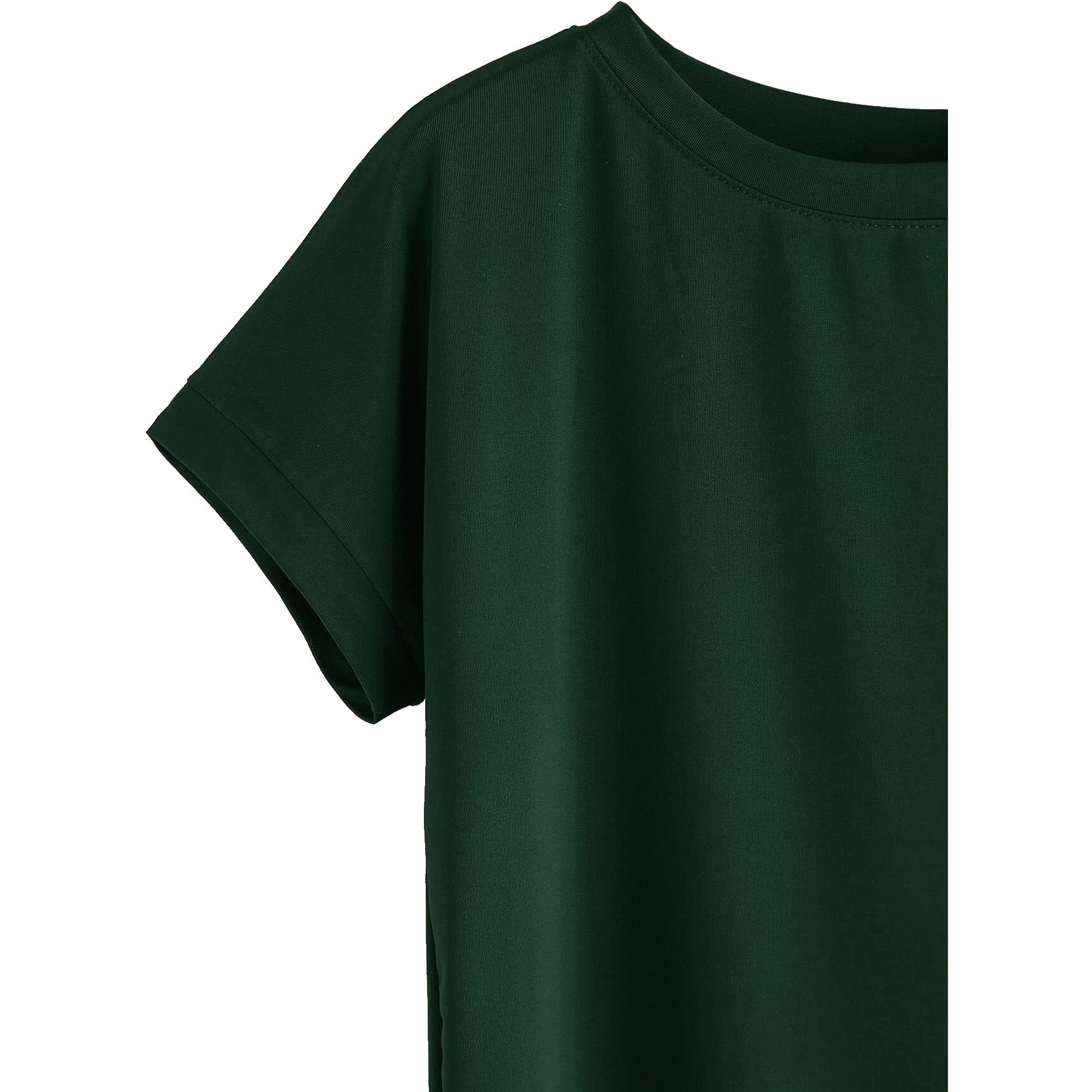 Fabricorn Women's Black & Green Solid Regular Fit Casual T-Shirt, 3XL Size