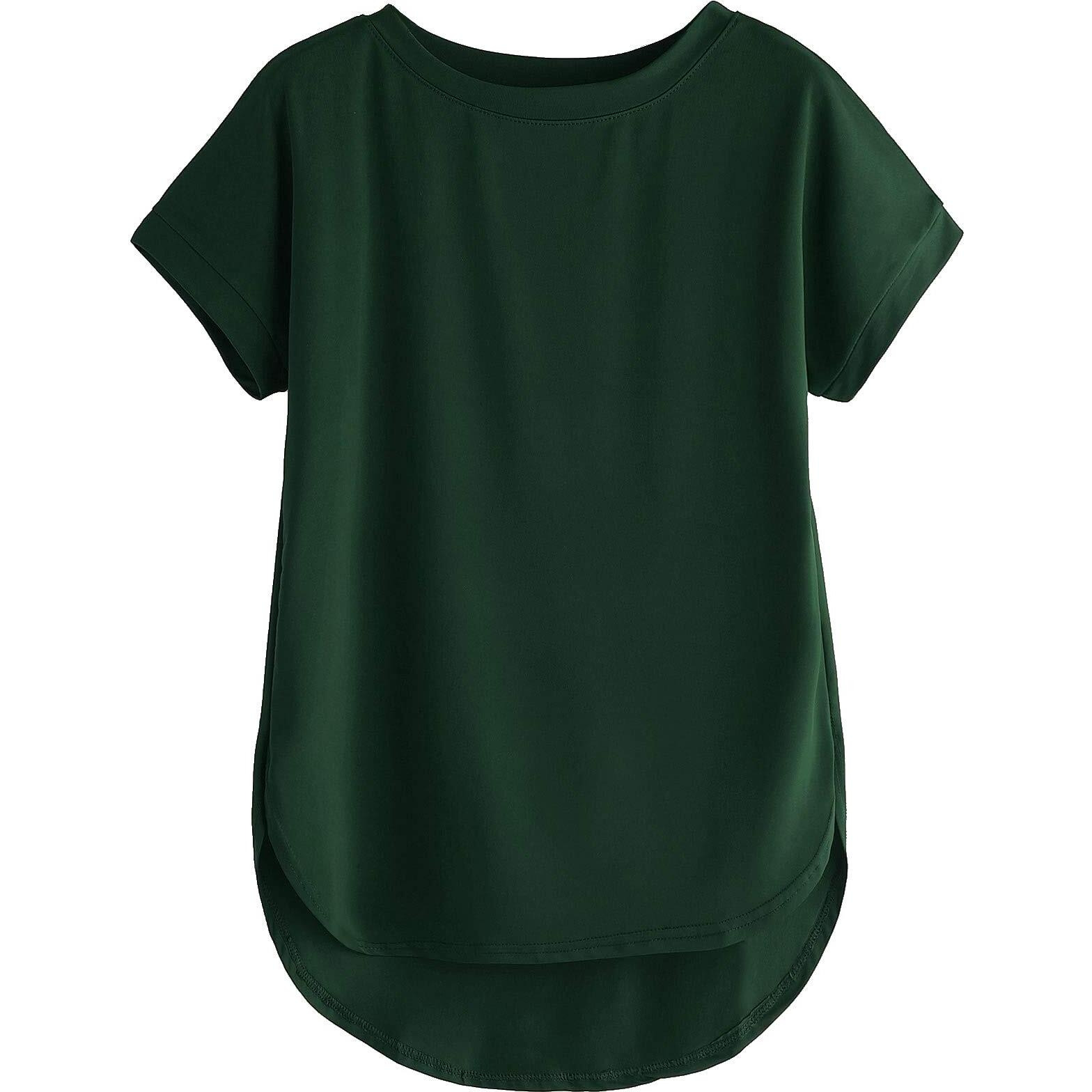 Fabricorn Stylish Combo of Plain B. Green and Wine Color Up and Down Cotton Tshirt for Women (Wine and B. Green, X-Large)
