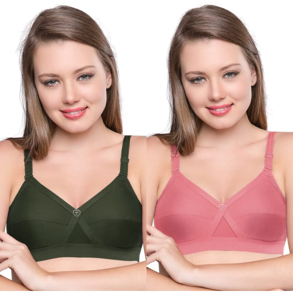 TRYLO KPL Combo Pack 38 OliveGreen & Rose Gold F - Cup