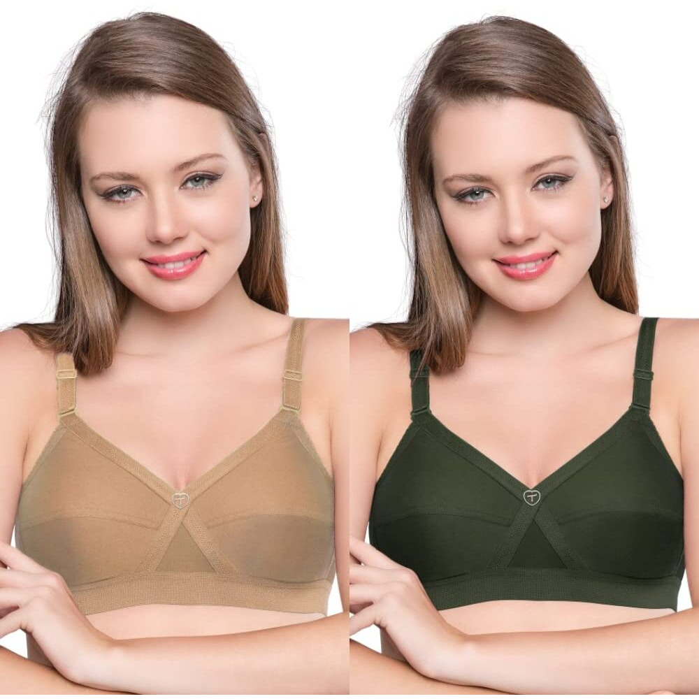 TRYLO KPL Combo Pack 32 Nude & OliveGreen E - Cup