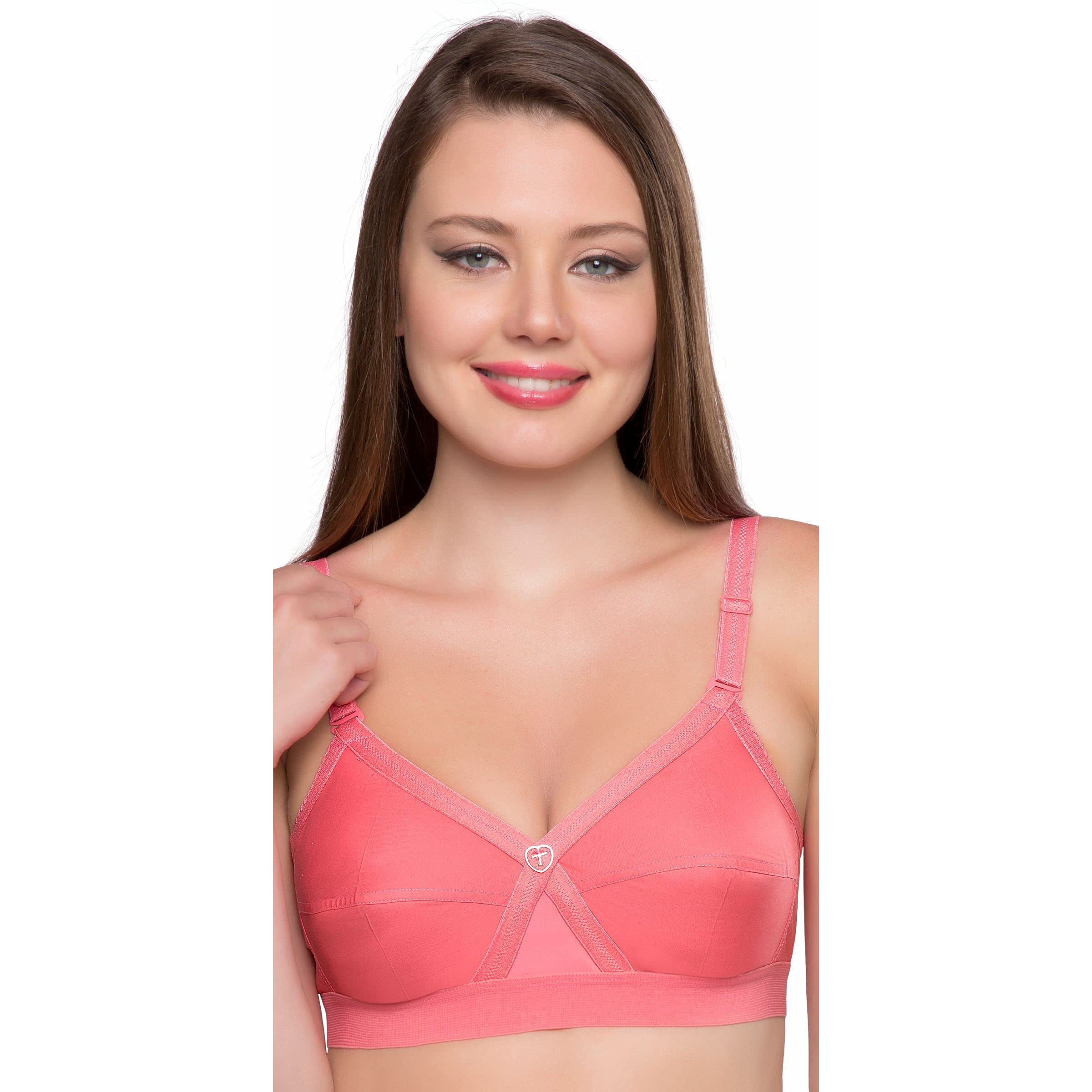 TRYLO KPL Combo Pack 34 Coral & White F - Cup