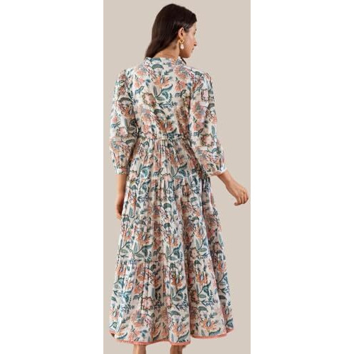 GRECIILOOKS Dress for Women Stylish | One Piece Dress for Women Long | Women Dress | Long Dress for Women | Maxi Dress for Women (in, Alpha, 2XL, Regular, Blue)
