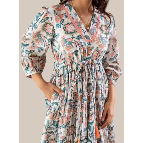 GRECIILOOKS Dress for Women Stylish | One Piece Dress for Women Long | Women Dress | Long Dress for Women | Maxi Dress for Women (in, Alpha, L, Regular, Blue)
