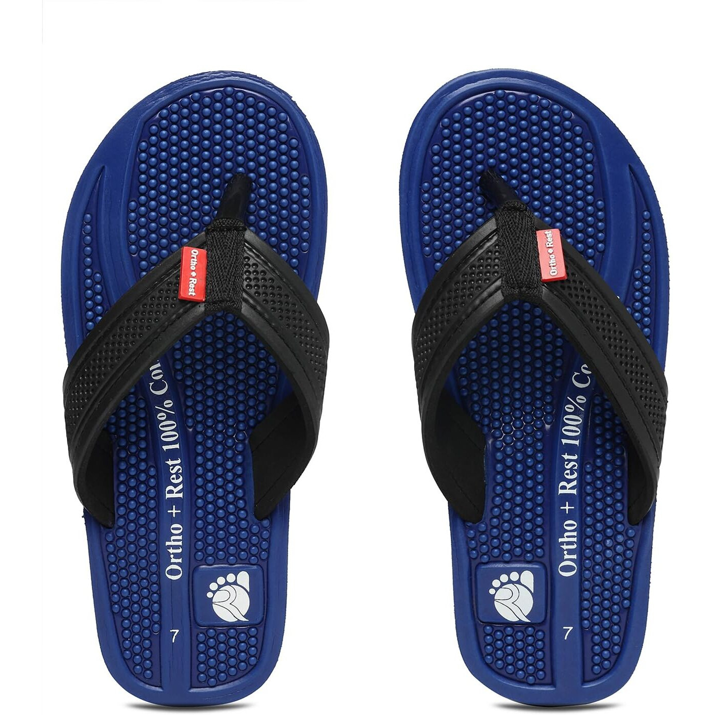 Ortho + Rest Doctor Orthopedic Slippers for Men | Anti-Skid Flip Flops with Acupressure Massage Footbed | Extra Soft and Comfortable Doctor-Recommended Chappal for Pain Relief