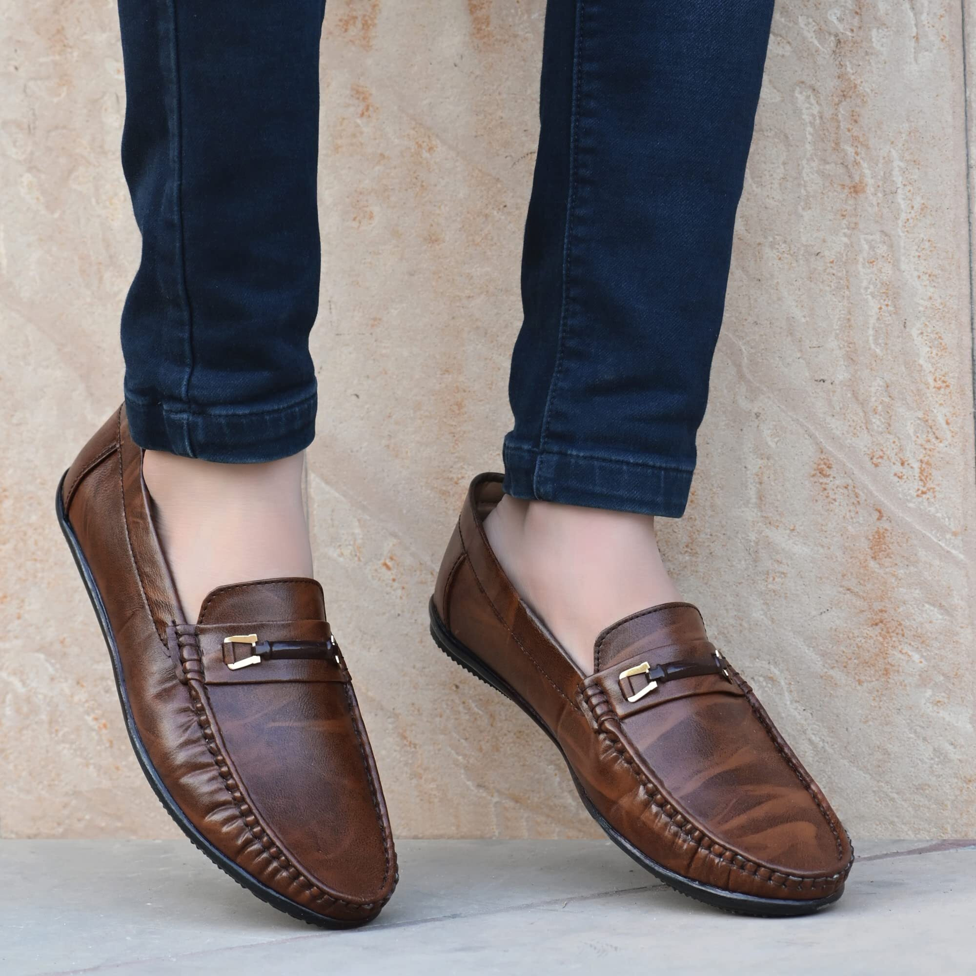 Centrino Mens Loafers Loafer, Brown, 11 UK