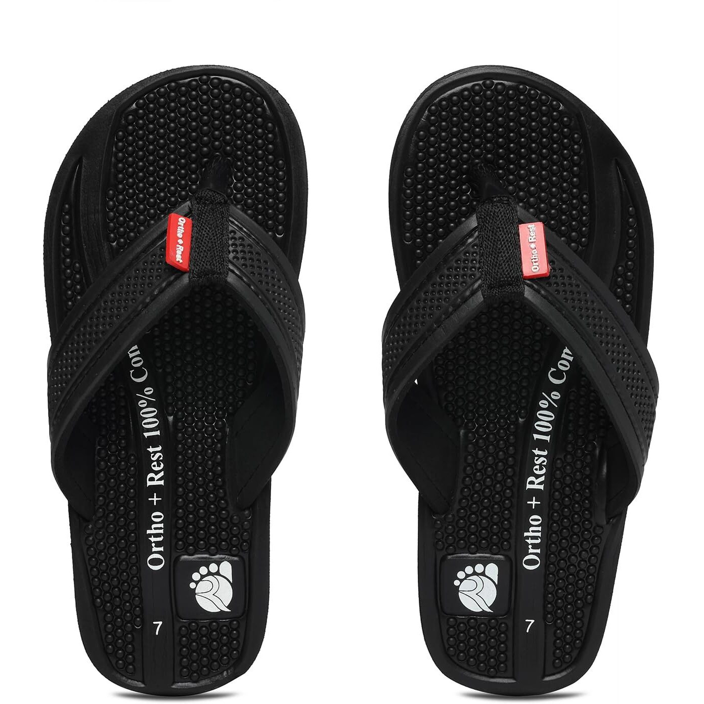 Ortho + Rest Doctor Orthopedic Slippers for Men | Anti-Skid Flip Flops with Acupressure Massage Footbed | Extra Soft and Comfortable Doctor-Recommended Chappal for Pain Relief