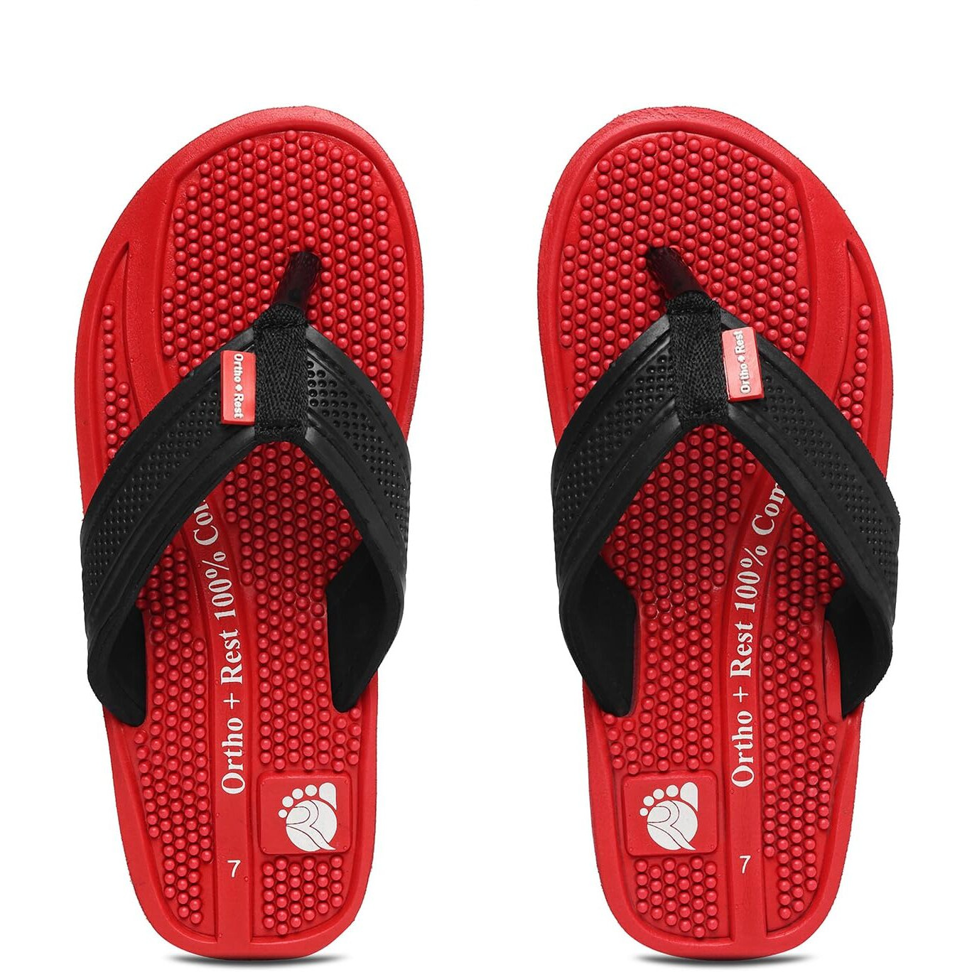 Ortho + Rest Doctor Orthopedic Slippers for Men | Anti-Skid Flip Flops with Acupressure Massage Footbed | Extra Soft and Comfortable Doctor-Recommended Chappal for Pain Relief