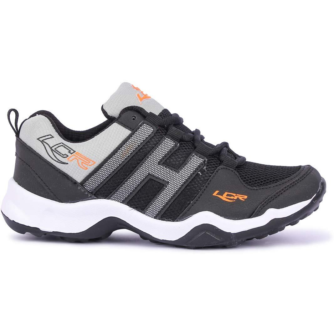 LANCER Mens INDUS-215 Black/Orange Running Shoe - 7 UK (INDUS-215BLK-ORG-41)