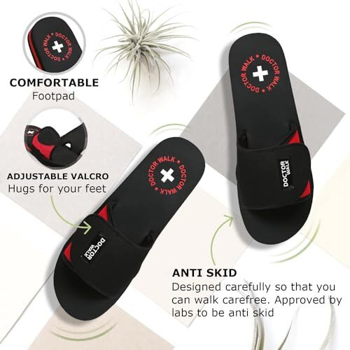 Doctor Walk Flip Flop for Women | Soft Comfortable | Breathable | Fashionable | Stylish | Trendy | Super soft | Lightweight | Anti-Slip Sole | Indoor & Outdoor | (DW-029) (Red-08)
