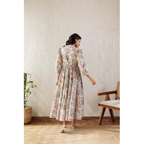 GRECIILOOKS Dress for Women Stylish | One Piece Dress for Women Long | Women Dress | Long Dress for Women | Maxi Dress for Women (in, Alpha, S, Regular, Multicolor)