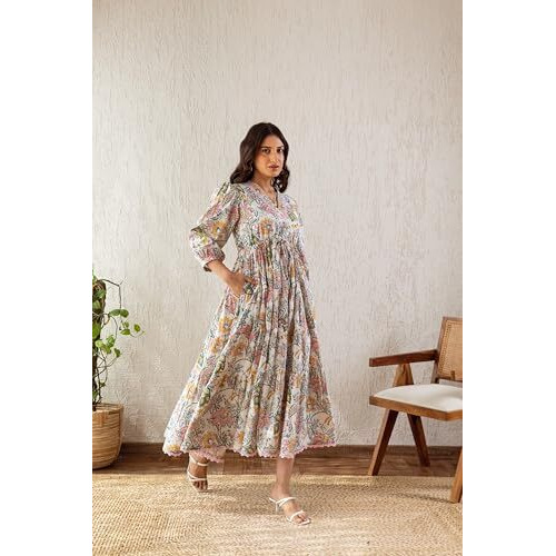 GRECIILOOKS Dress for Women Stylish | One Piece Dress for Women Long | Women Dress | Long Dress for Women | Maxi Dress for Women (in, Alpha, S, Regular, Multicolor)