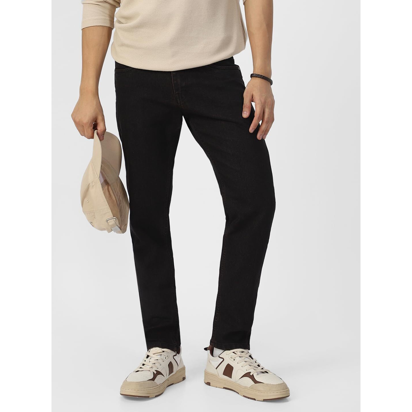 Urbano Fashion Men's Dark Brown Slim Fit Solid Jeans Stretchable (epsjean-brown-34-02)