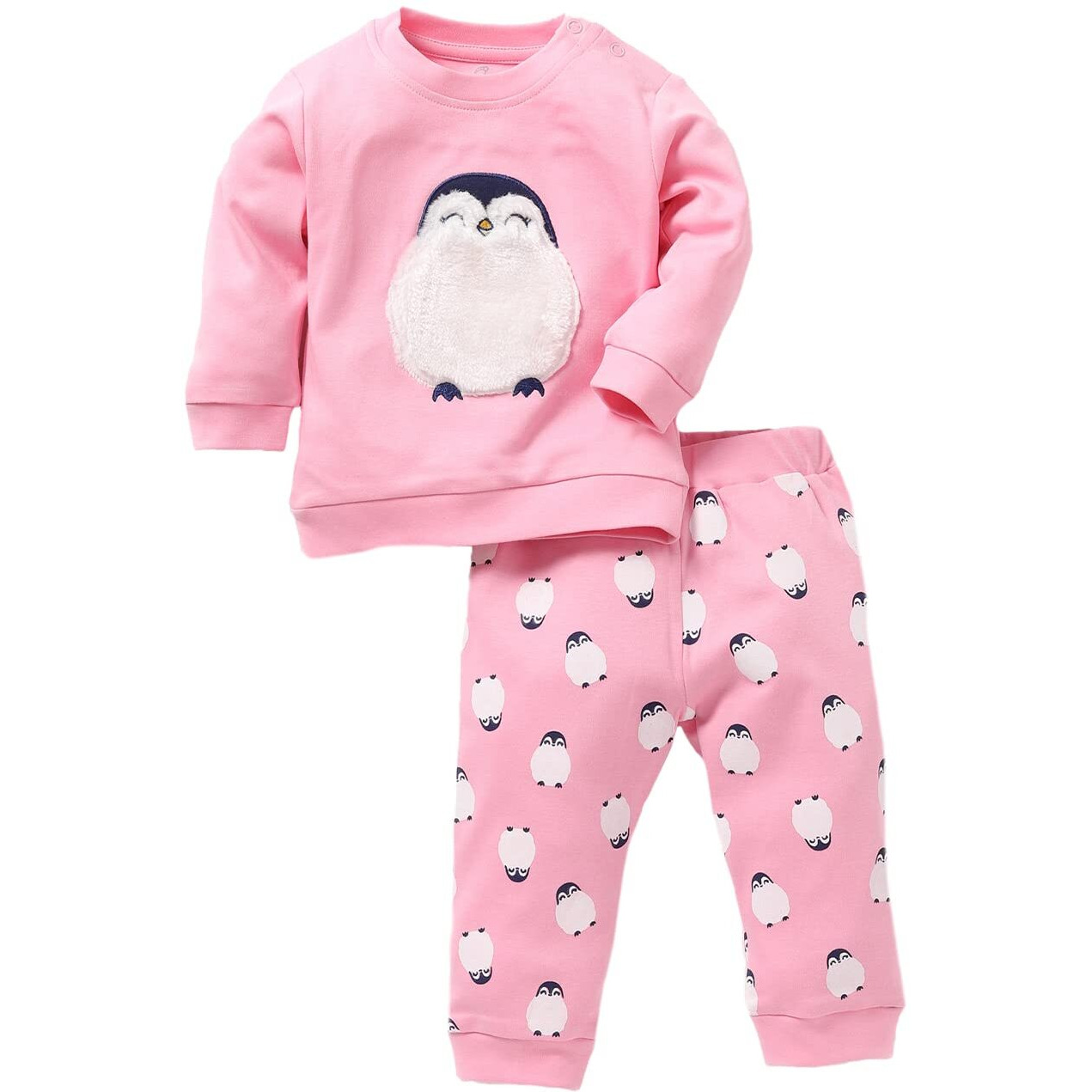 BABY GO 6-12M/12M-18M/18-24M Full Sleeves 100% Cotton Clothing Set/Infant Wear/Clothes For Baby Girls, Pink