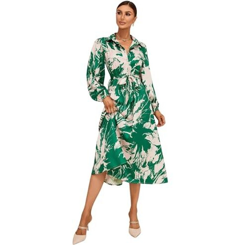 GRECIILOOKS Rayon Fit and Flare Below The Knee One Piece Maxi Bodycon Dresses Midi Dress for Women (GL-WD1223_Green