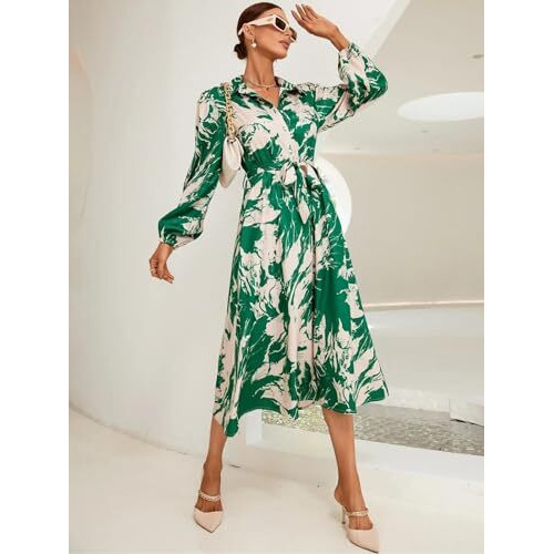 GRECIILOOKS Rayon Fit and Flare Below The Knee One Piece Maxi Bodycon Dresses Midi Dress for Women (GL-WD1223_Green