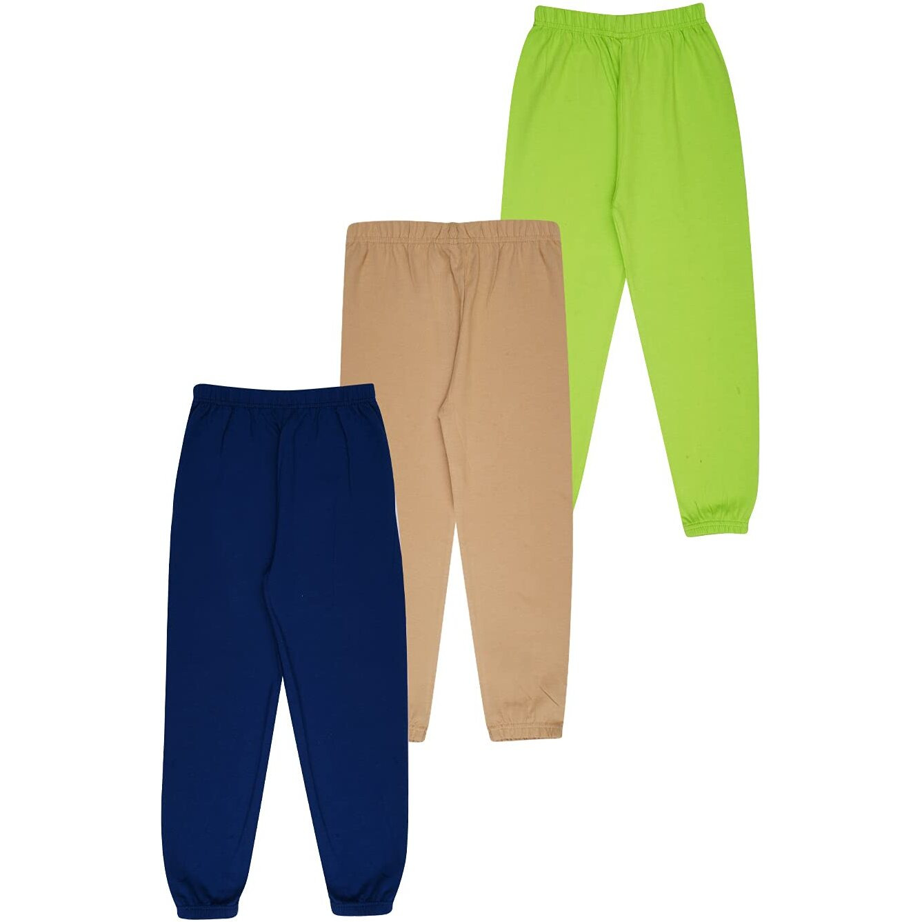 KYDA KIDS 100% Girls Cotton Printed Track Pants (Pack of 3)