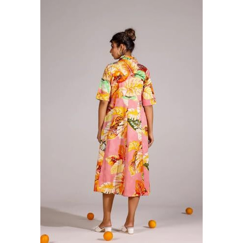 GRECIILOOKS Rayon Below The Knee One Piece Maxi Bodycon Dresses Midi Dress for Women (GL-WD1229_Pink