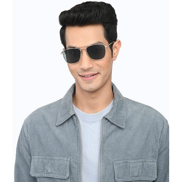 Vincent Chase by Lenskart | Green Square Stylish Sunglasses | Polarized & UV Protected | For Men & Women | Large | VC S13830