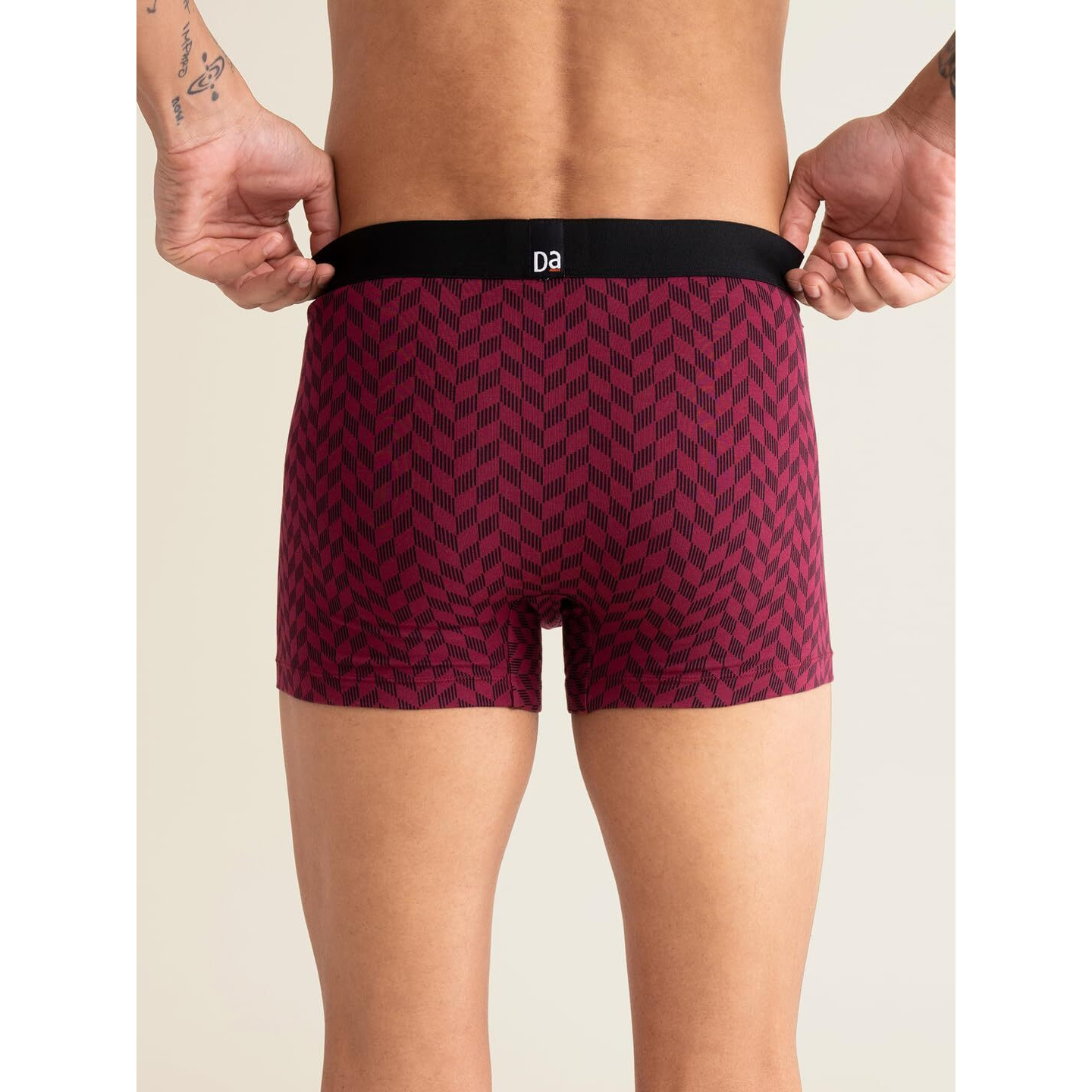 DAMENSCH Men's Regular Fit Printed Cotton Trunks | Combed Cotton, Stretchy Fabric, Anti-Bacterial and Microfibre Waistband
