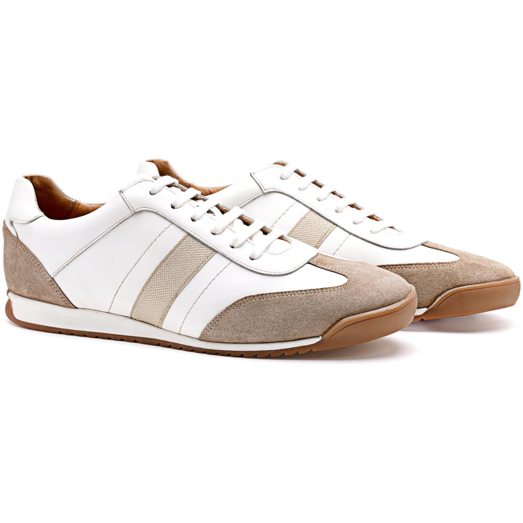 Symbol Premium Men's Smart Casual White/Beige Leather Sneakers (SP-M-A24-CS-SNK-04)_11
