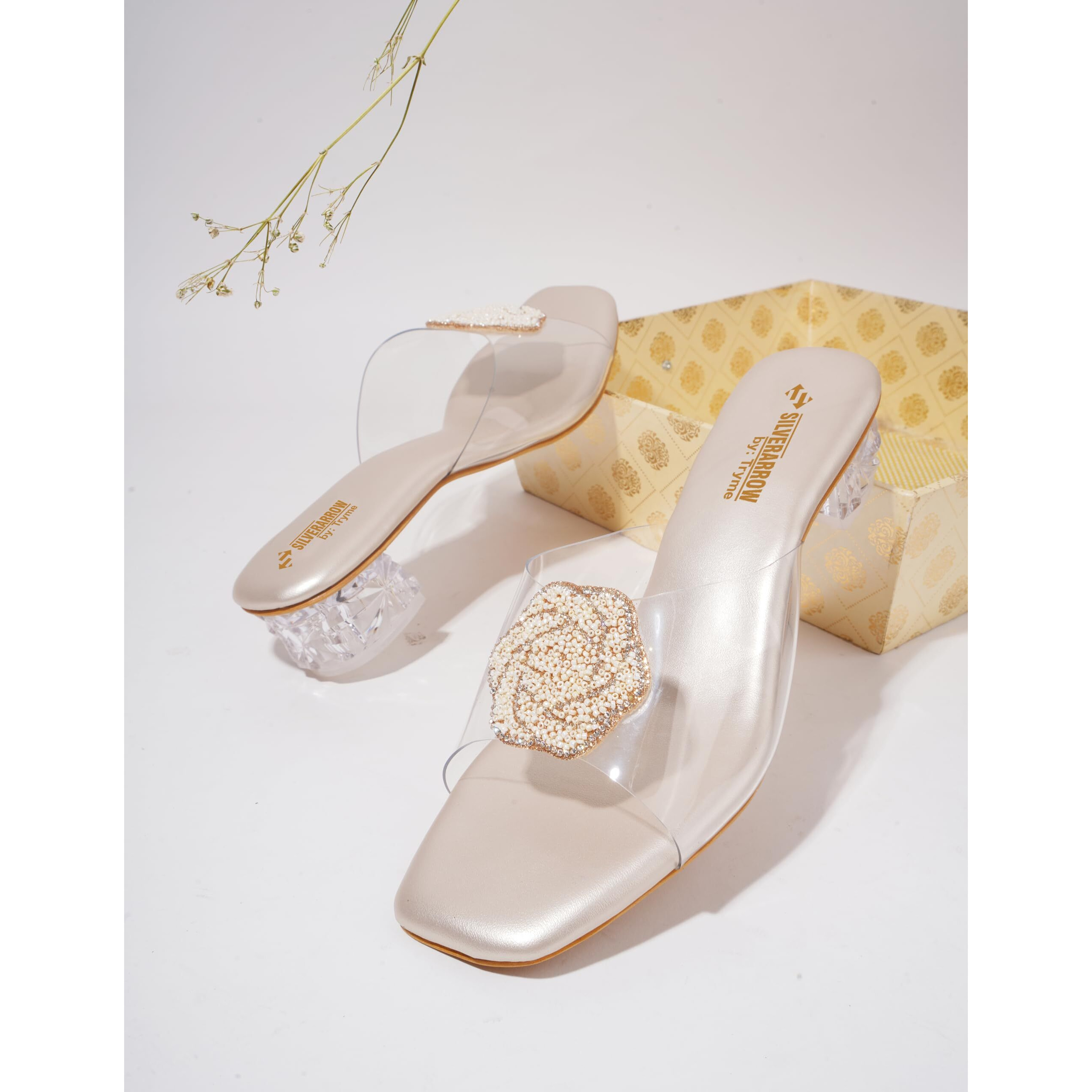 SilverArrow Womens Breezy Cove Golden Heeled Sandal_4 UK (4nahl1131)