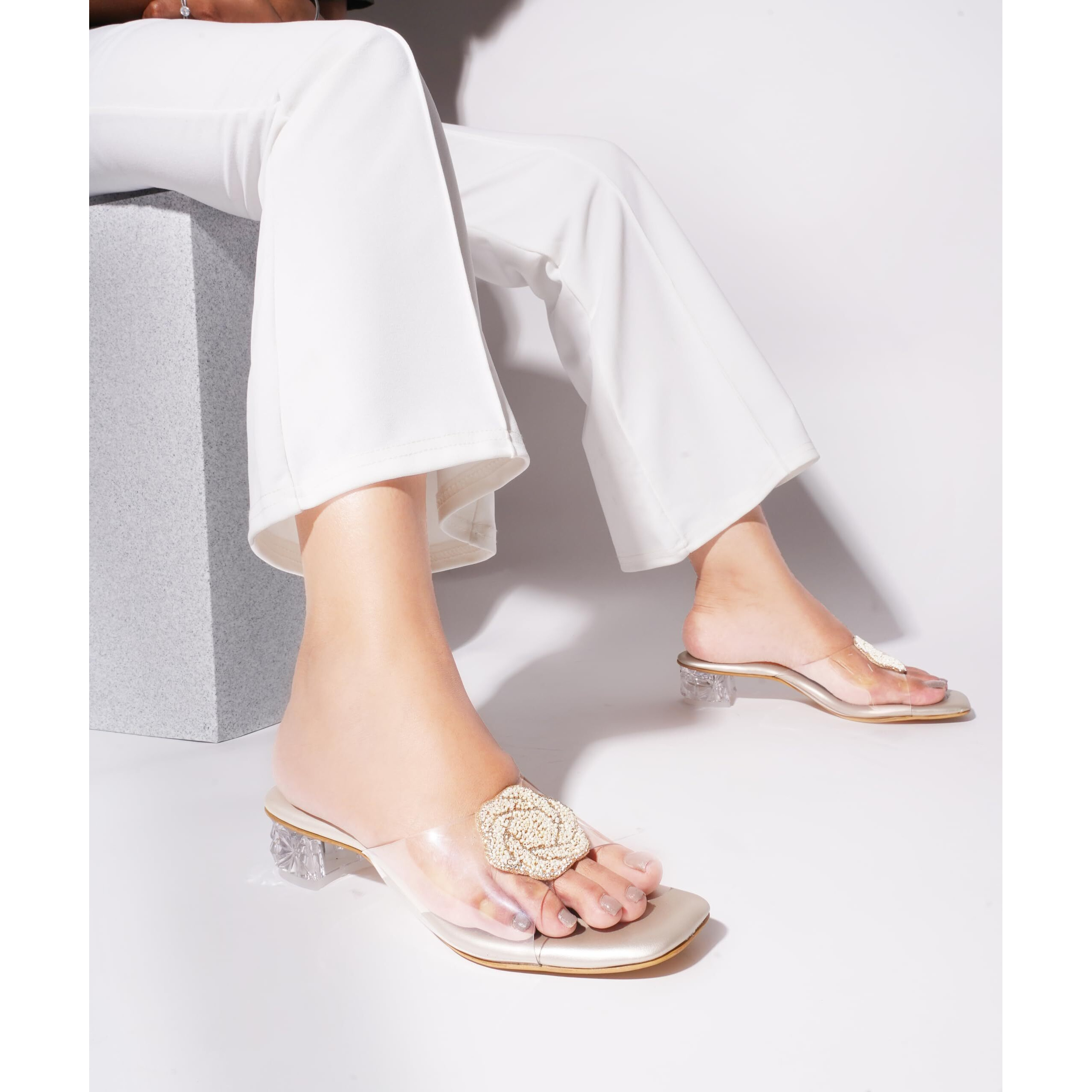 SilverArrow Womens Breezy Cove Golden Heeled Sandal_4 UK (4nahl1131)