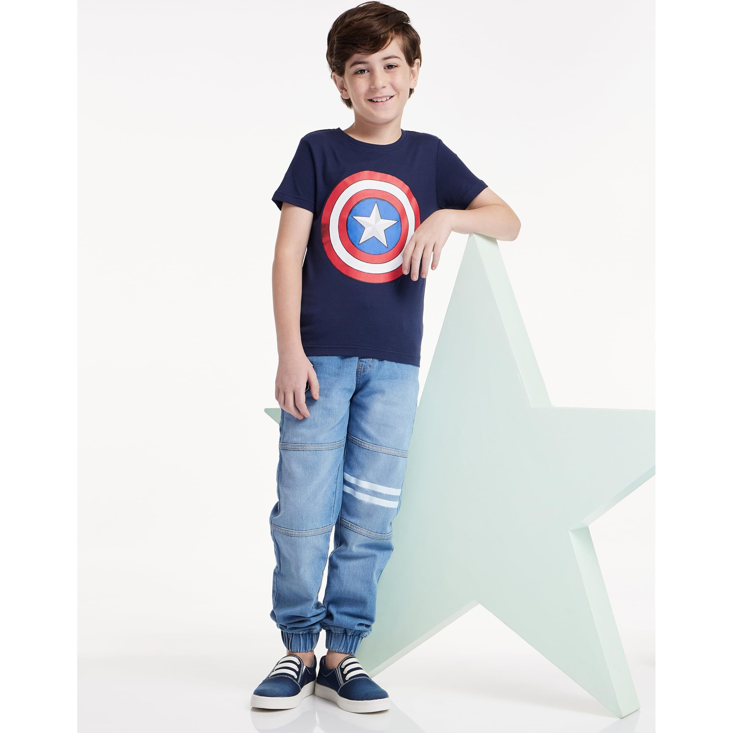 Amazon Brand - Jam & Honey Boys Elasticated Regular Fit Denim Jeans (Jogger)