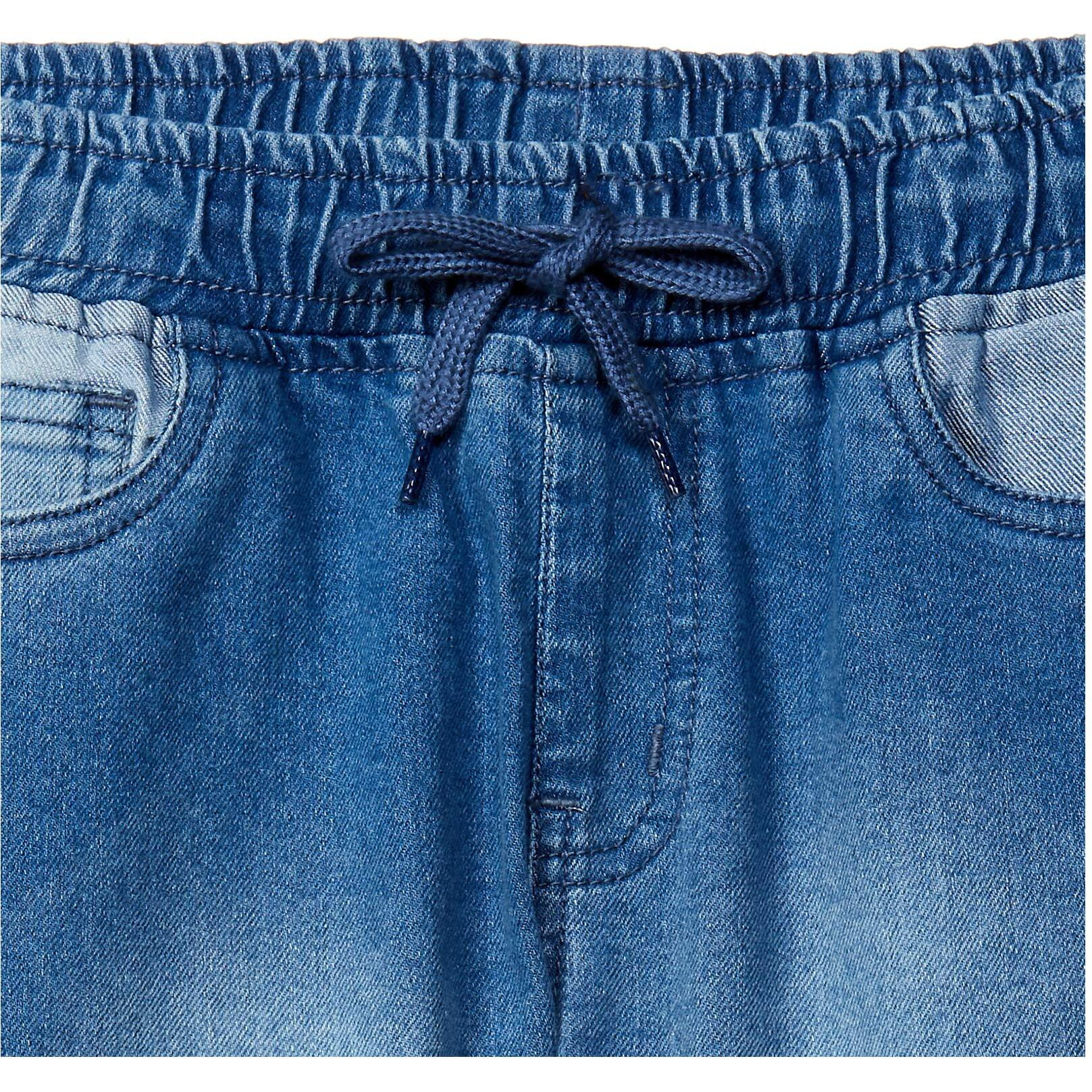 Amazon Brand - Jam & Honey Boys Elasticated Regular Fit Denim Jeans (Jogger) Med Blue