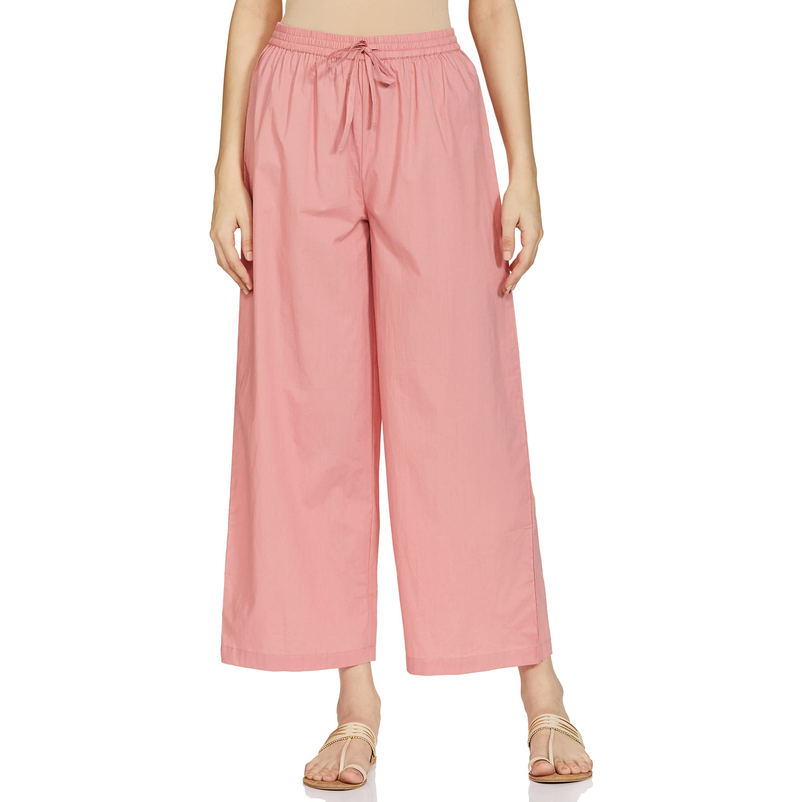 Amazon Brand - Myx Women's Loose Fit Palazzo (PAG 225_Pastel Onion_2XL)